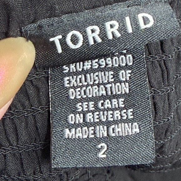 Torrid Black Embroidered Floral Babydoll Cami Top Size 2X - Picture 6 of 6